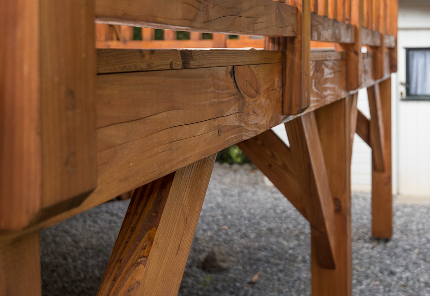 Terrasse sur pilotis