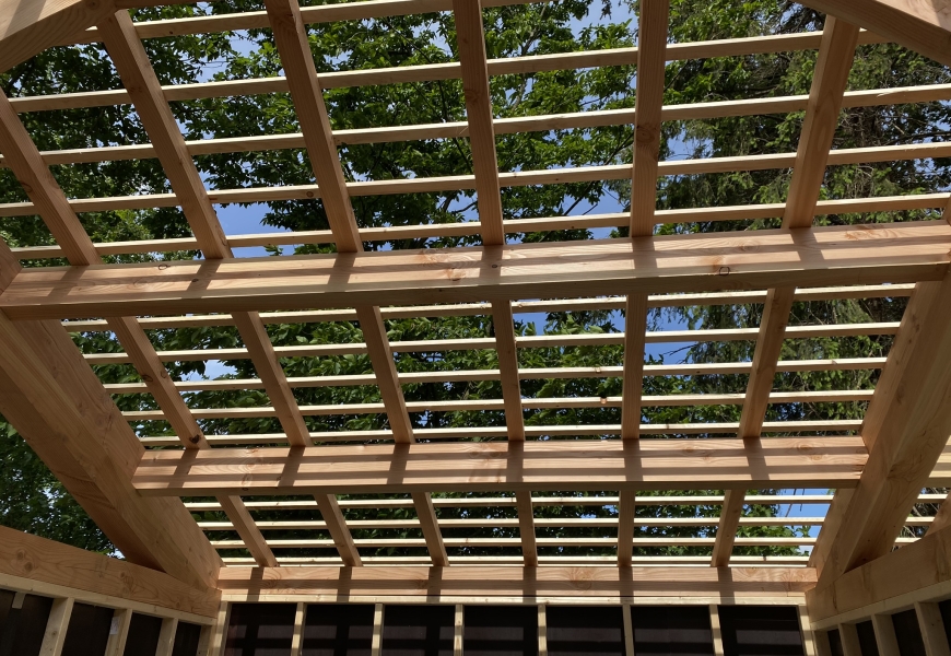 Carport 2 pans avec abri intégré