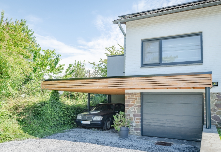 Création d'un carport en bois