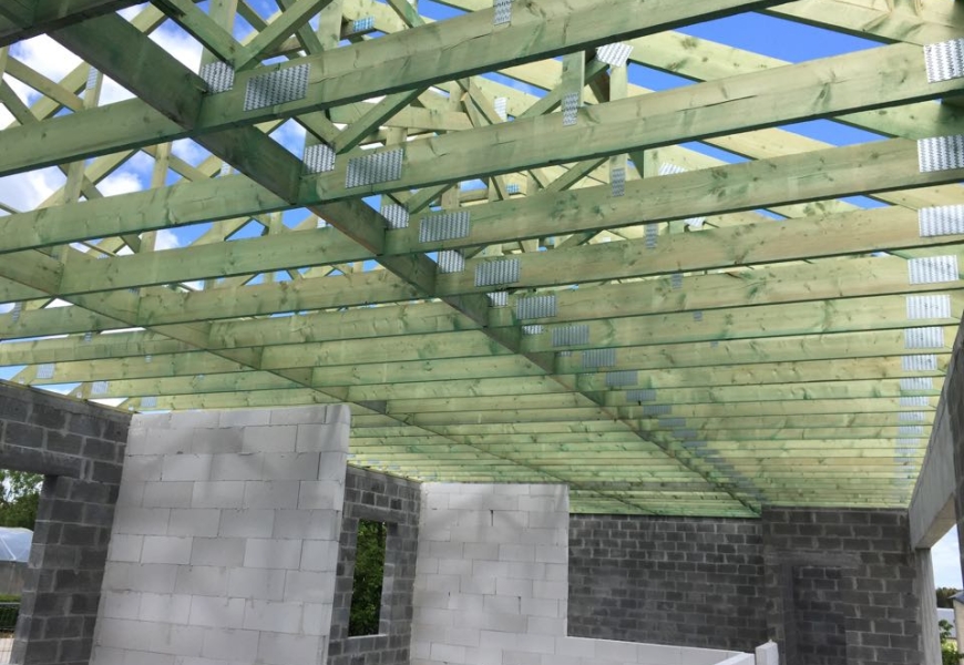 Charpente industrielle pour contruction traditionnelle