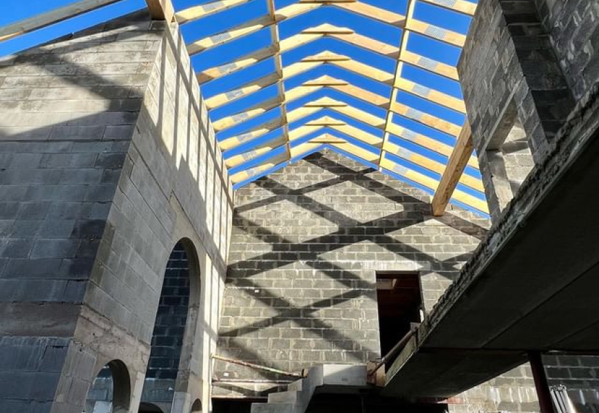 Charpente industrielle pour contruction traditionnelle