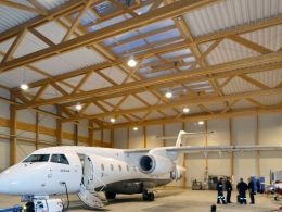 Hangar industriel en bois pour avions à Augsbourg